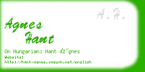 agnes hant business card